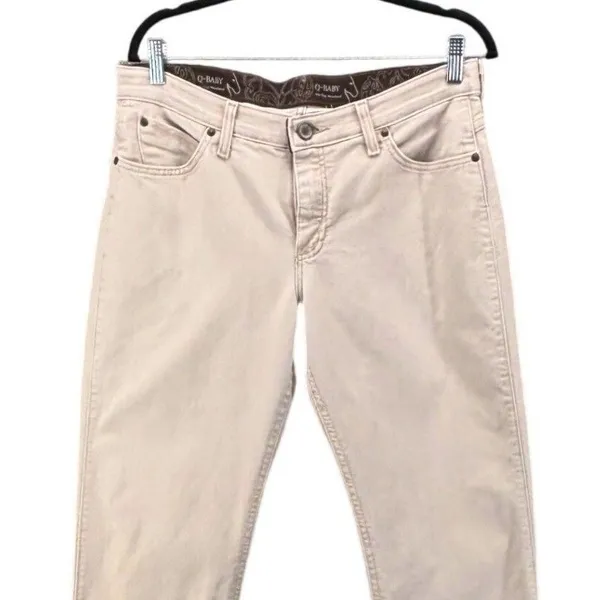 Wrangler Q-Baby Riding Jeans 12 Cream Bootcut Mid Rise 11/12x34 Cowgirl Elastic - Image 3