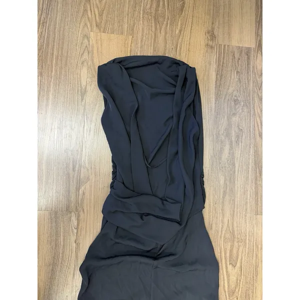 Zara Black Midi Dress Cowl Low Back 90s Minimalist‎ Capsule Hollywood Formal - Image 5