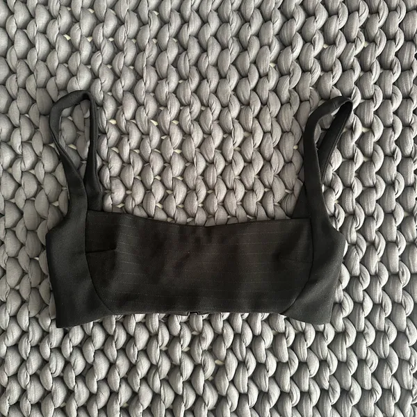House of CB Luciana Black Pleated Bandeau Top - Image 3