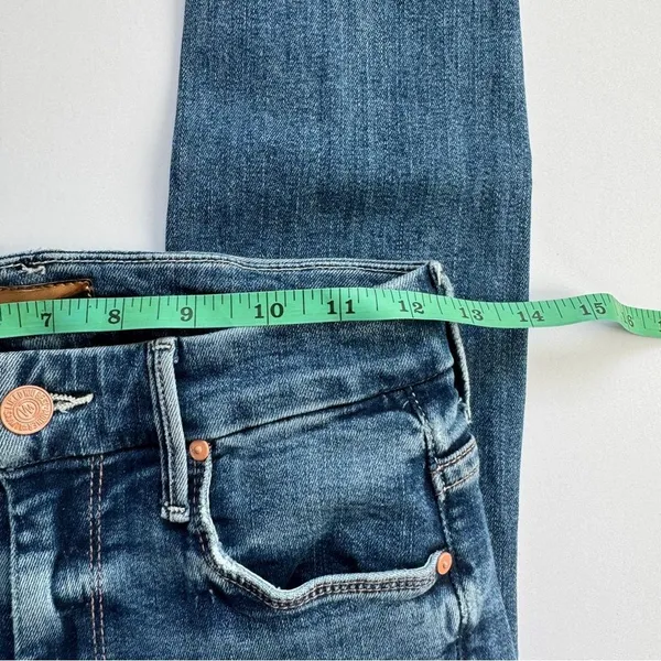 Mother High Waisted Looker Ankle Fray Jeans Walking on Coals Size 24 - Image 5