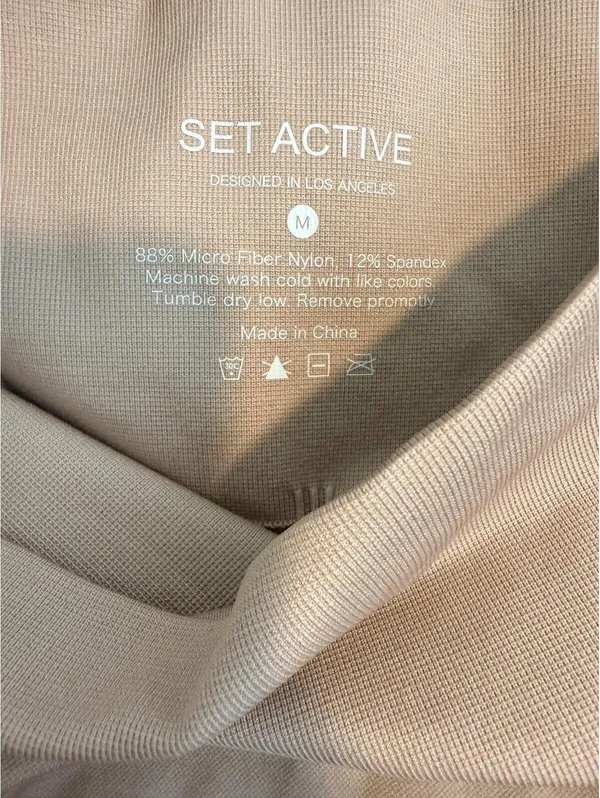 Set Active Women's Medium Nude High Waist Leggings (FLAW) - Image 7