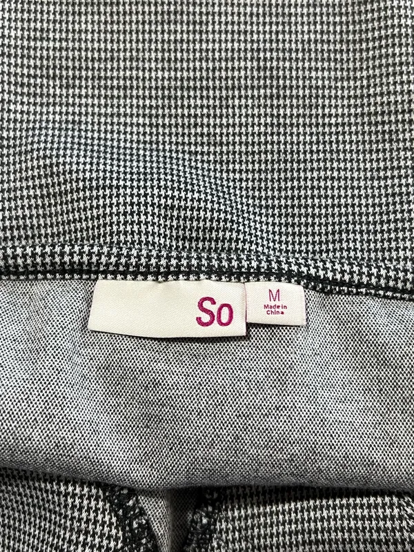 SO Plaid Bodysuit Gray Size M - Image 4