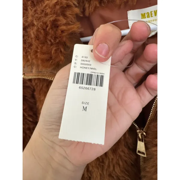 NWT Anthropologie Maeve teddy faux fur jacket size medium - Image 5