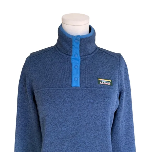 L.L.Bean - NWT Women’s Sweater Fleece Pullover Mallard Blue Sz Xs - Image 4