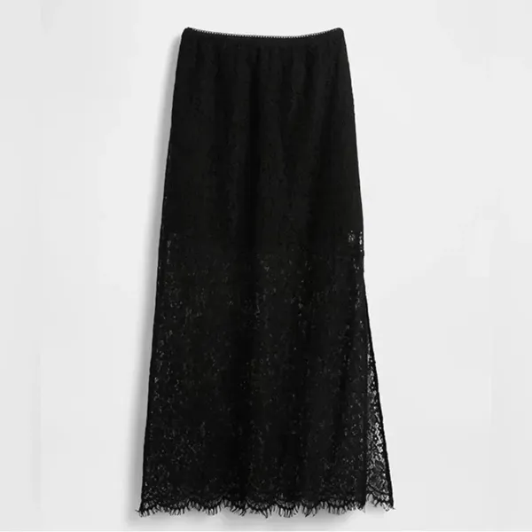 Gap Black Lace Midi Midi Skirt(Size XXS) - Image 5