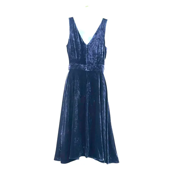 Boden Velvet Dress Dark Blue 2‎ - Image 2