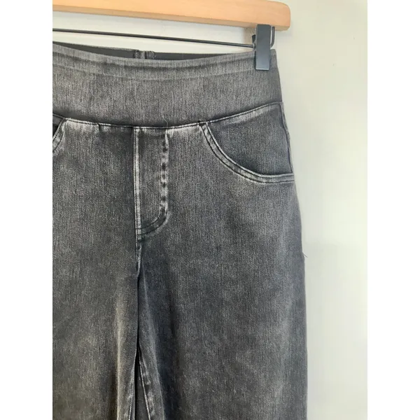 Halara Flex High Waisted Pockets Wide Leg Work Jeans Washed Black XS Regular - Image 5