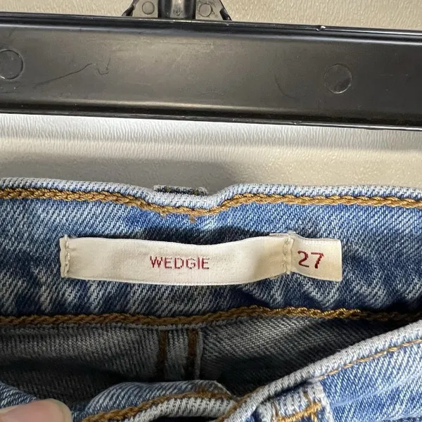 Levi's‎ Wedgie Straight Premium Denim Jeans Button Fly Women’s Size 27 90’s - Image 5