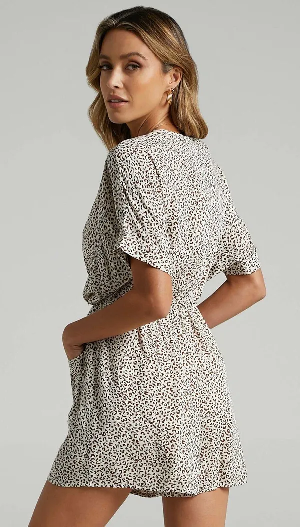 Showpo Playsuit Leopard - Image 4