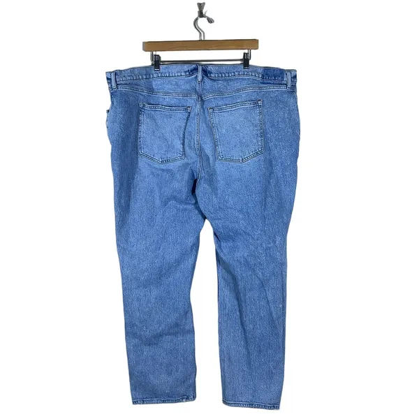 Abercrombie & Fitch 90s Straight Ultra High Rise Distressed Jeans Blue Size 37 - Image 4