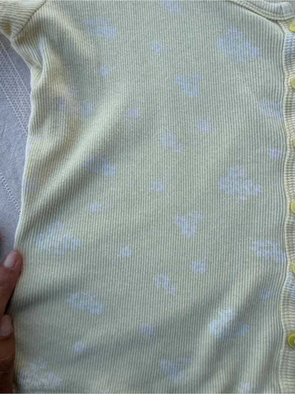 Hollister Pale Yellow Scoop-Neck Button Down Tee - Image 2