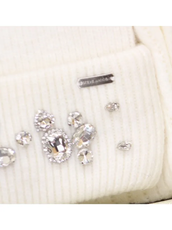 NEW Steve Madden Beanie and Fringe Scarf Gift Set SMA-5518 Antique White - Image 4