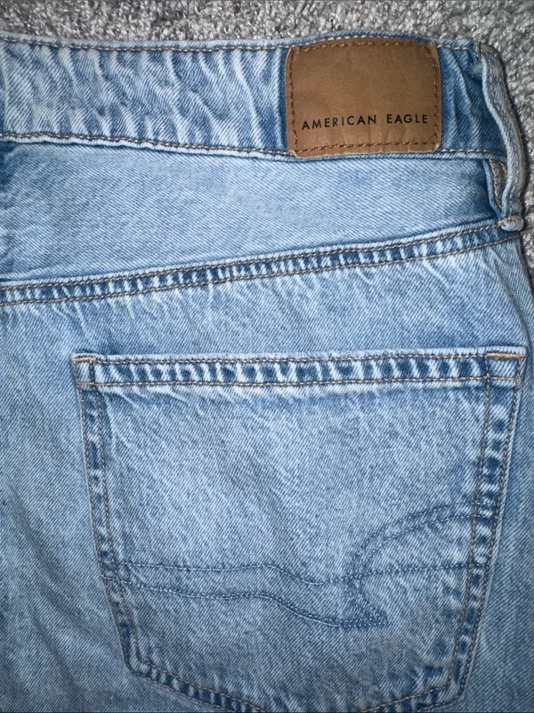 American Eagle Outfitters Light Blue Denim Skirt with Back Pocket - Image 3