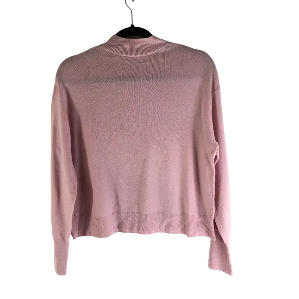 Everlane Womens Cashmere Sweater Mock Neck Pink Size S - Image 6