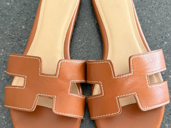 Crown & Ivy Tan  Cutout Slide Mules size 7 - Image 2