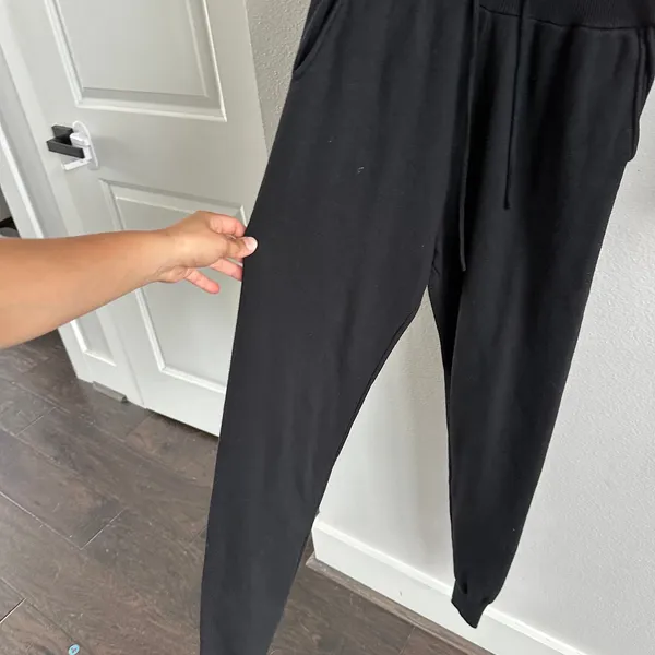 All The Ways Black Bodysuit Jumpsuit One shoulder Long Sleeve Size M - Image 2