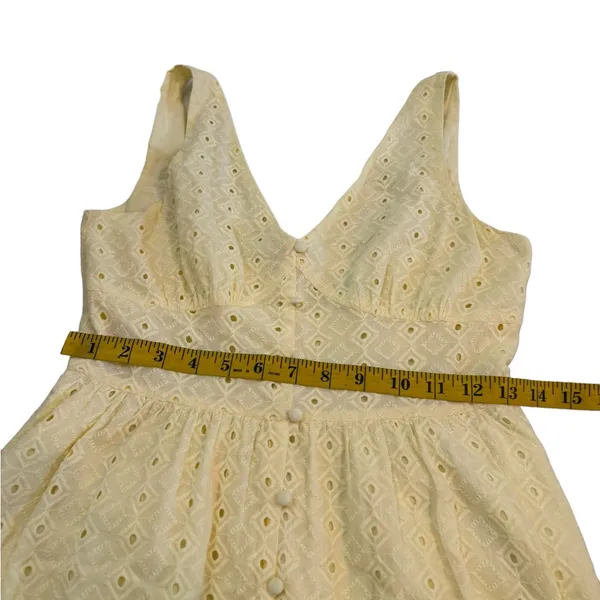 Love Bonito V-Neck Eyelet Midi Dress in Pale Yellow - Image 8