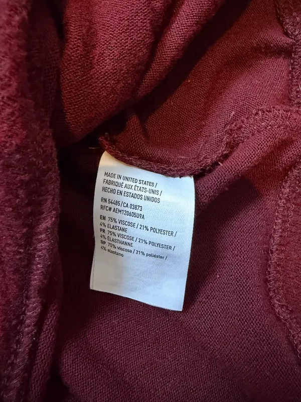 American Eagle Outfitters Womens XL Maroon Pullover Hoodie - Image 3