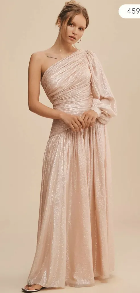 Anthropologie BHLDN One-Shoulder Drop Waist dress - Image 2