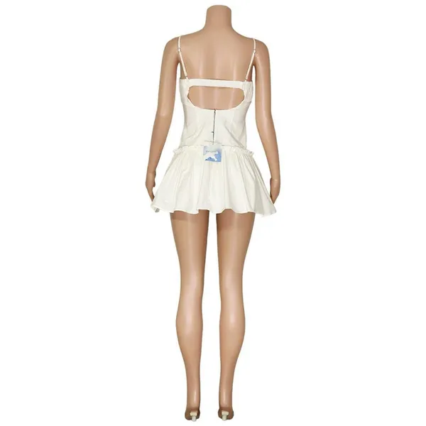 MAJORELLE Carly Cotton Poplin Mini Dress, White, XS - Image 9
