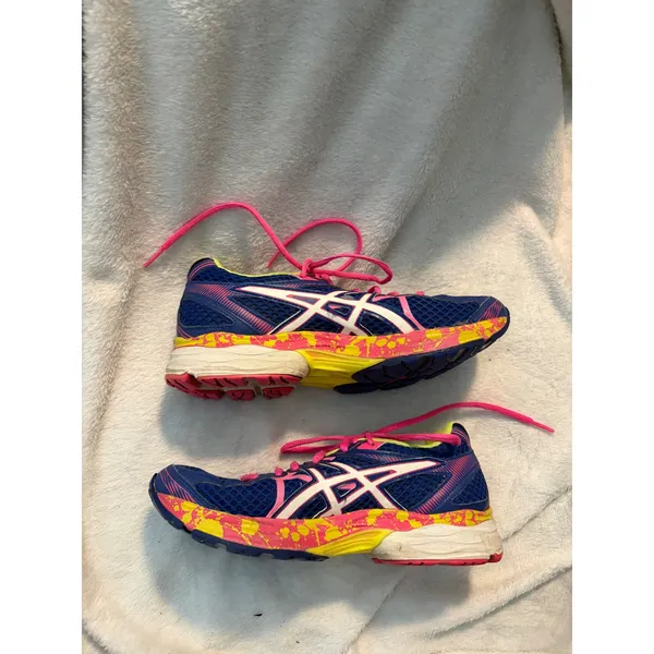 Asics Gel-Contend 3‎ Running Shoes Vibrant Blue Pink Yellow Sneakers Size 7.5 - Image 8