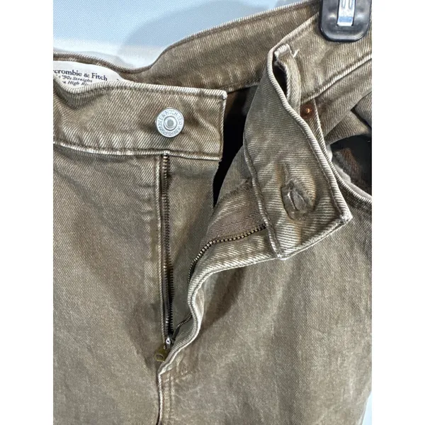 Abercrombie‎ & Fitch 90s Straight Ultra High Rise Brown Jeans 30x29 AF Denim - Image 5