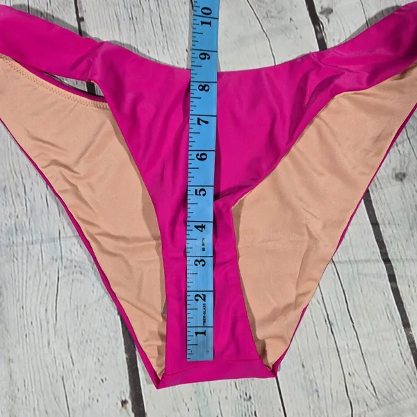J. Crew Curved-waist cheeky‎ bikini bottom Radiant Fuchsia S NWT - Image 7