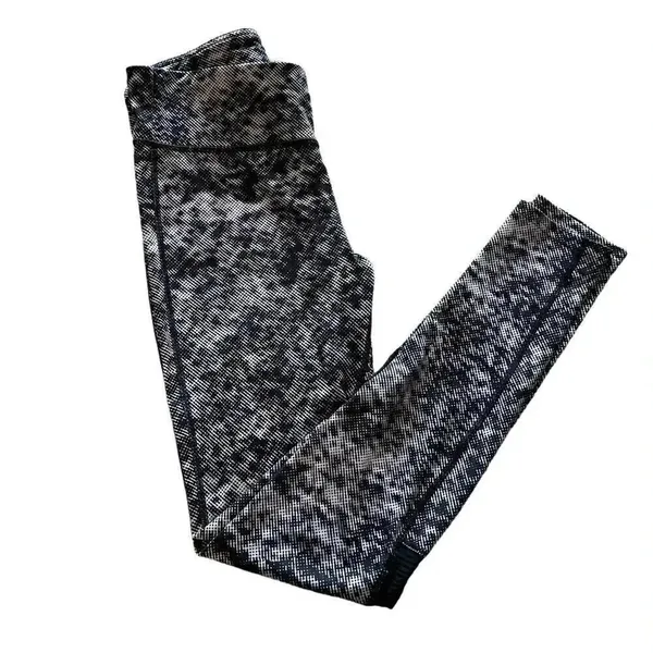 Black & White Abstract Skinny High Waist Womens Yoga Athletic Pants Sz S - Image 6