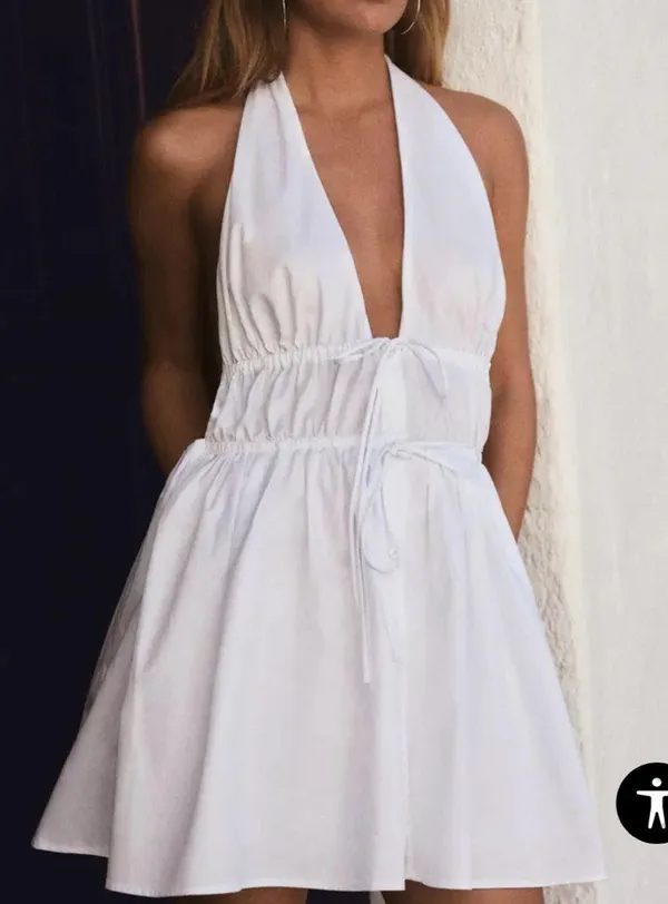 White Halter Romper - Image 2