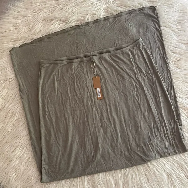 Skims Sheer Modal Long Skirt Dune Size XL - Image 3
