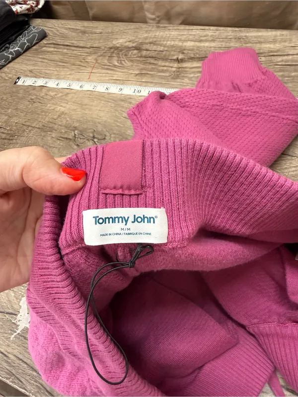 Tommy John Sweater Lounge Jogger Pants Size medium Pink Red Violet - Image 3