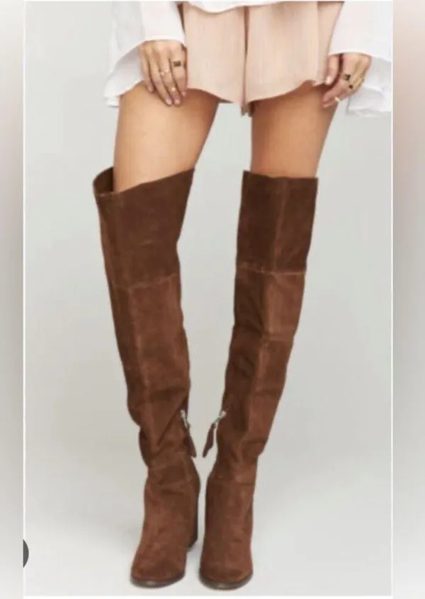 Steve Madden ~ Novela High Boots Brown ~ Suede - Image 2