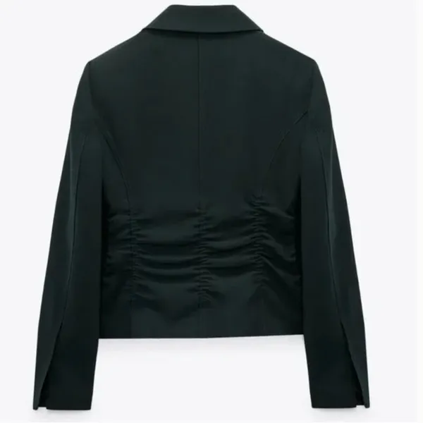 NWOT Zara Fitted Wool Blend Blazer Green Bloggers Fave - Image 6