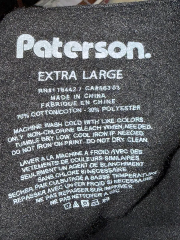 Black Paterson Play Made Hoodie Men’s XL NWT Black - Image 2