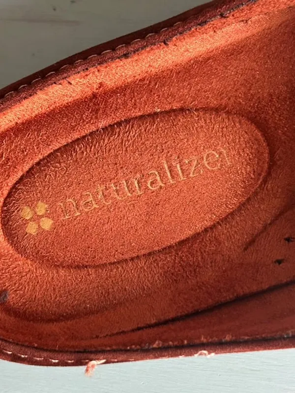 Naturalizer "Detail" Brown Suede Slide On Mule Flats Comfort Mules Size 7 - Image 9