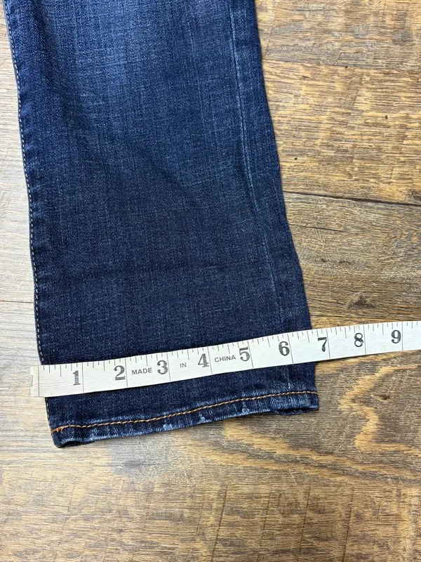 2013 American Eagle Low Rise Artist Crop Jeans Womens 8 Blue Denim Y2K Indie - Image 3