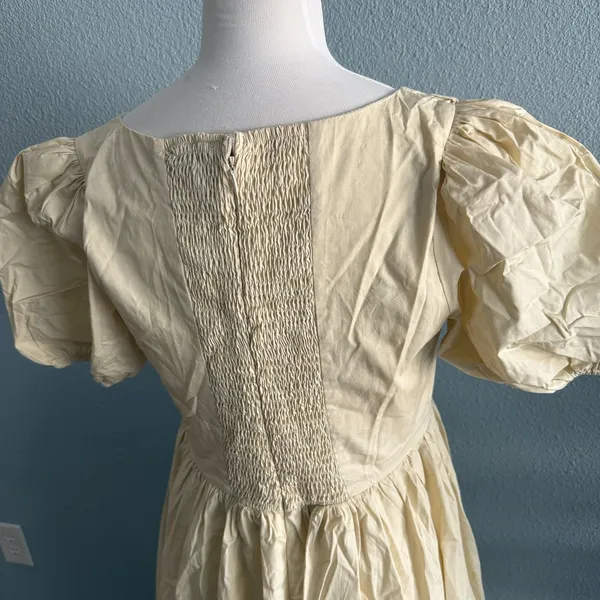 Moon River Puff Sleeve Midi Dress Size Large - Image 7