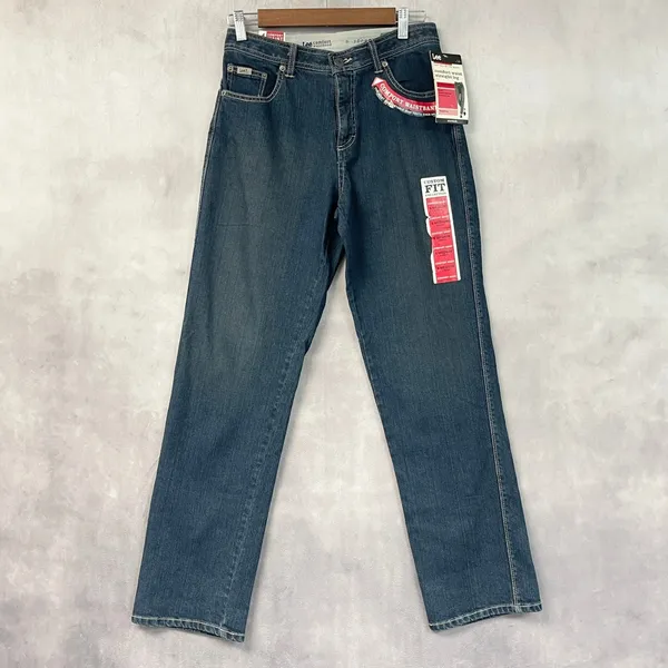 Lee Womens Jeans Size 6 Medium Straight Leg Y2K Preppy Minimalist Dark Academia - Image 16