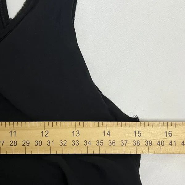 Zara‎ Trafaluc Layered Mini Dress Medium Black Asymmetrical Ruffle Racerback - Image 7