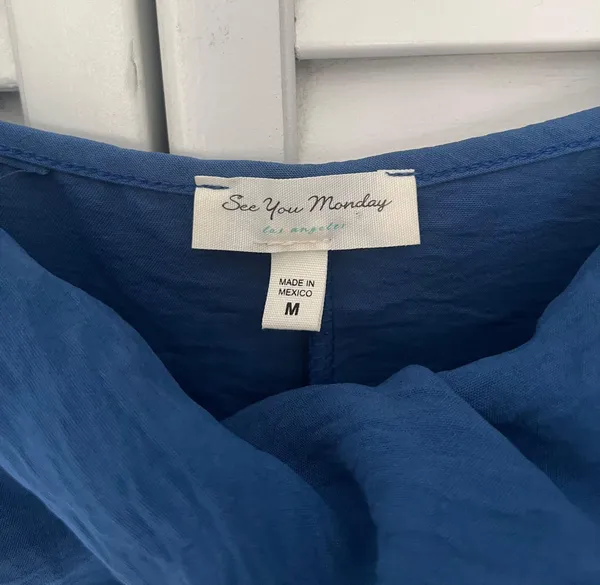 See You Monday Blue Slip Dress - Image 3