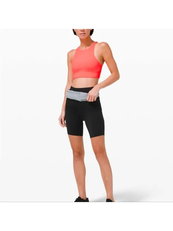 Lululemon Energy Bra High Neck Long Line Rib Med. Support, B–D CupvSunset Sz. 6 - Image 2