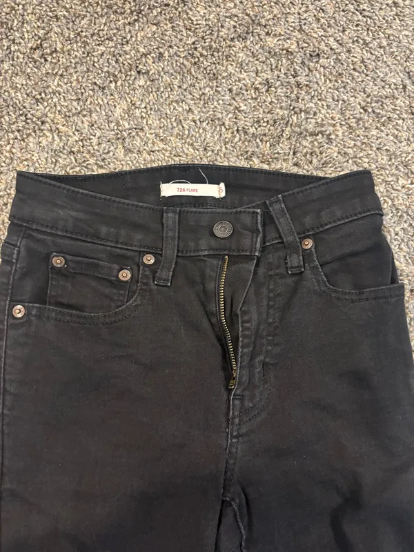 Levi’s Black Flare Jeans 726 - Image 3
