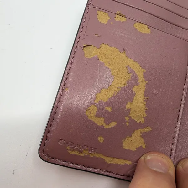 Coach Signature Coated Canvas Brown Small Snap Wallet - Image 5