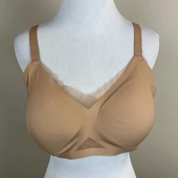 HONEYLOVE Crossover V-Neck Bra Medium 36 B C Wireless Comfort Padded Mesh Trim M - Image 2