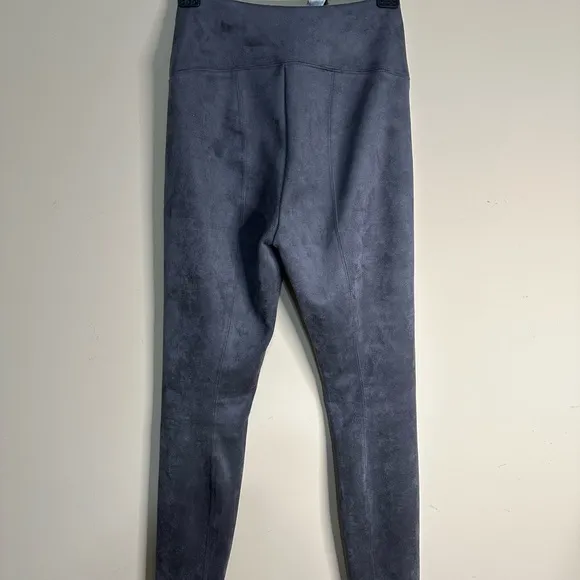 White House Black Market Gray leggings size 4 suede like feel - Image 2