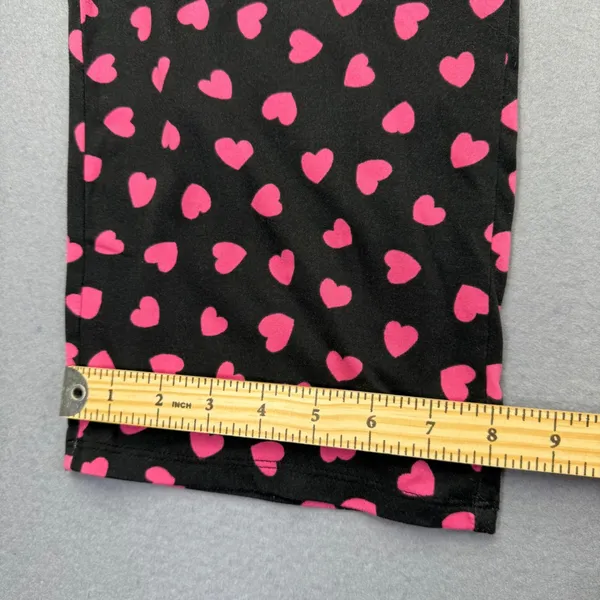 Kate Spade New York Womens Small‎ Pajama Pants Black Pink Heart Print Sleepwear - Image 7