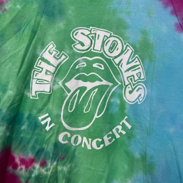 The Rolling Stones Hot Lips In Concert Rock Band Tie Dye XL - Image 2