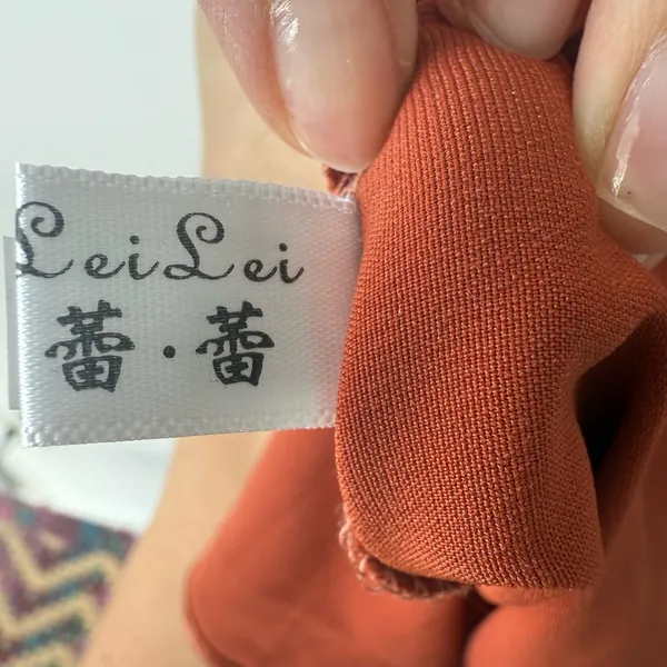Elegant Rust Slip Dress Brown - Image 3