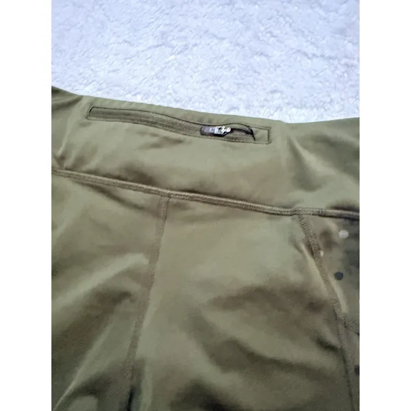 Nike Dri Fit Running Tights Womens Large Olive Green High Rise Reflective size S - Image 9
