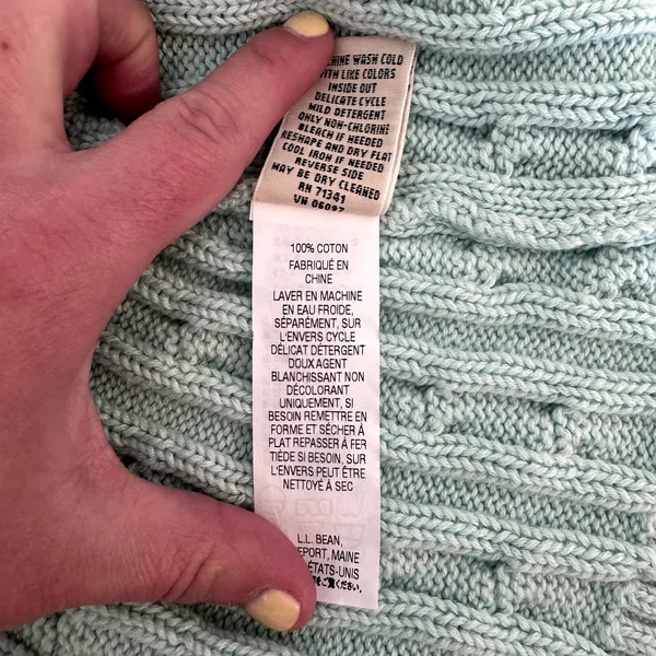 EUC L.L. Bean 100% Cotton Mint Fisherman Sweater Women's XL - Image 6